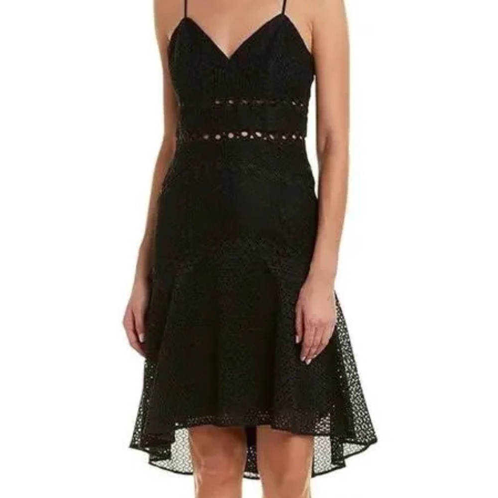 Bardot Women Ariana Eyelet Crochet Lacey Fit & Flare knee length dress